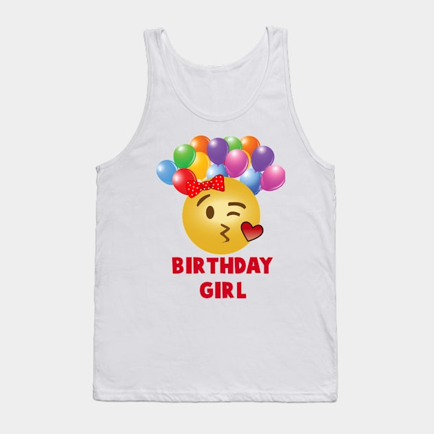 Birthday Girl - Emoji Tank Top by SusieTeeCreations